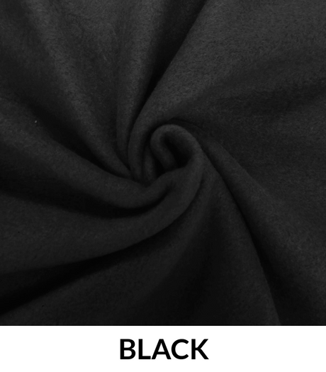Ecomax Recycled Polar Fleece Polyester Fabric - 250 Gsm, Eco13, Black