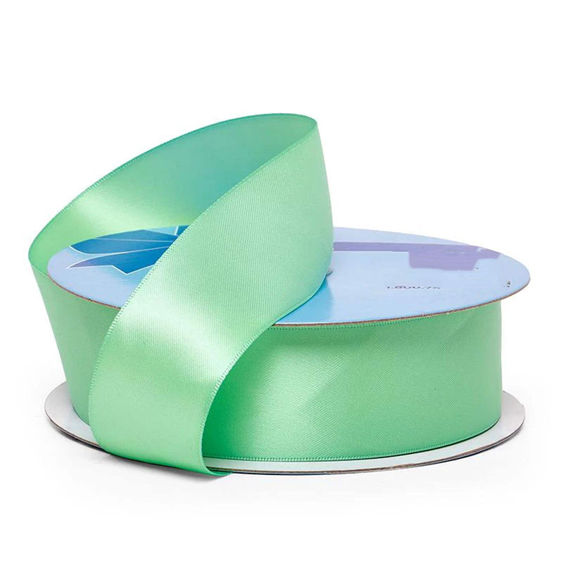 Decorative Satin Ribbon for Flower Wrapping 1 1/2 '' X 50 yd Double Faced 1 / roll Sea Green