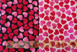 Quilting Cotton Tossed Ombre Hearts 100% Cotton
