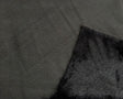 Faux Fur Vegan Leather Black Knit