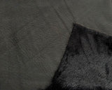 Faux Fur Vegan Leather Black Knit