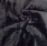 Faux Fur Vegan Leather Black Knit