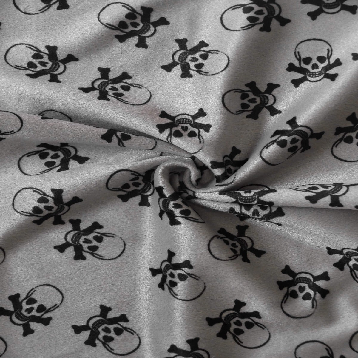 Faux Fur Skull Print Fabric 60" Wide