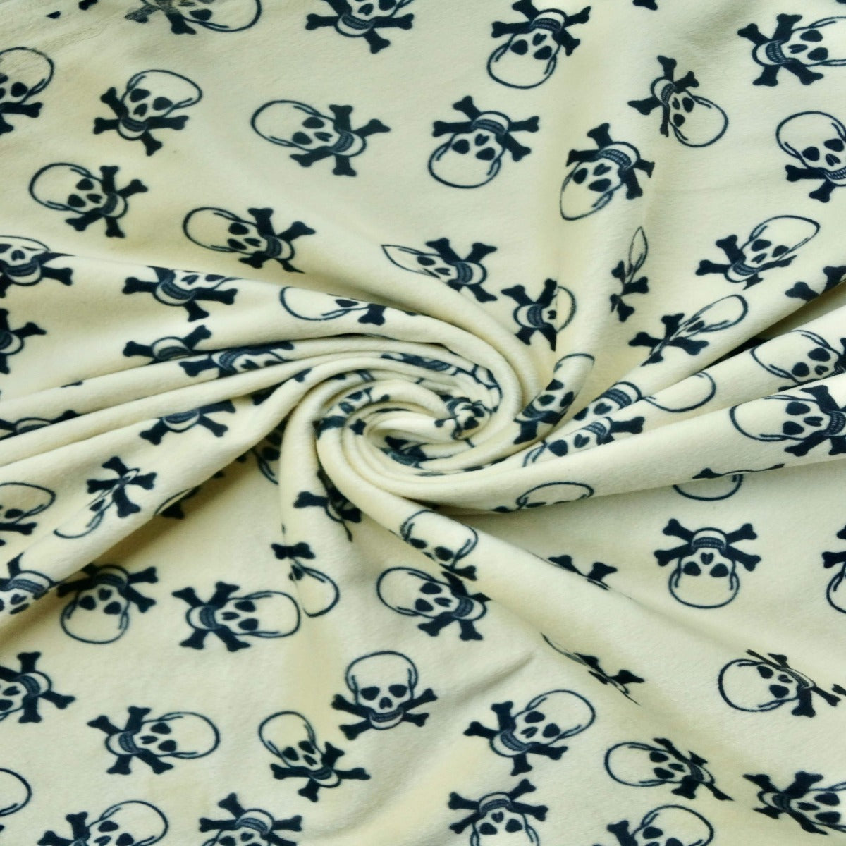 Faux Fur Skull Print Fabric 60" Wide