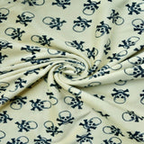 Faux Fur Skull Print Fabric 60" Wide