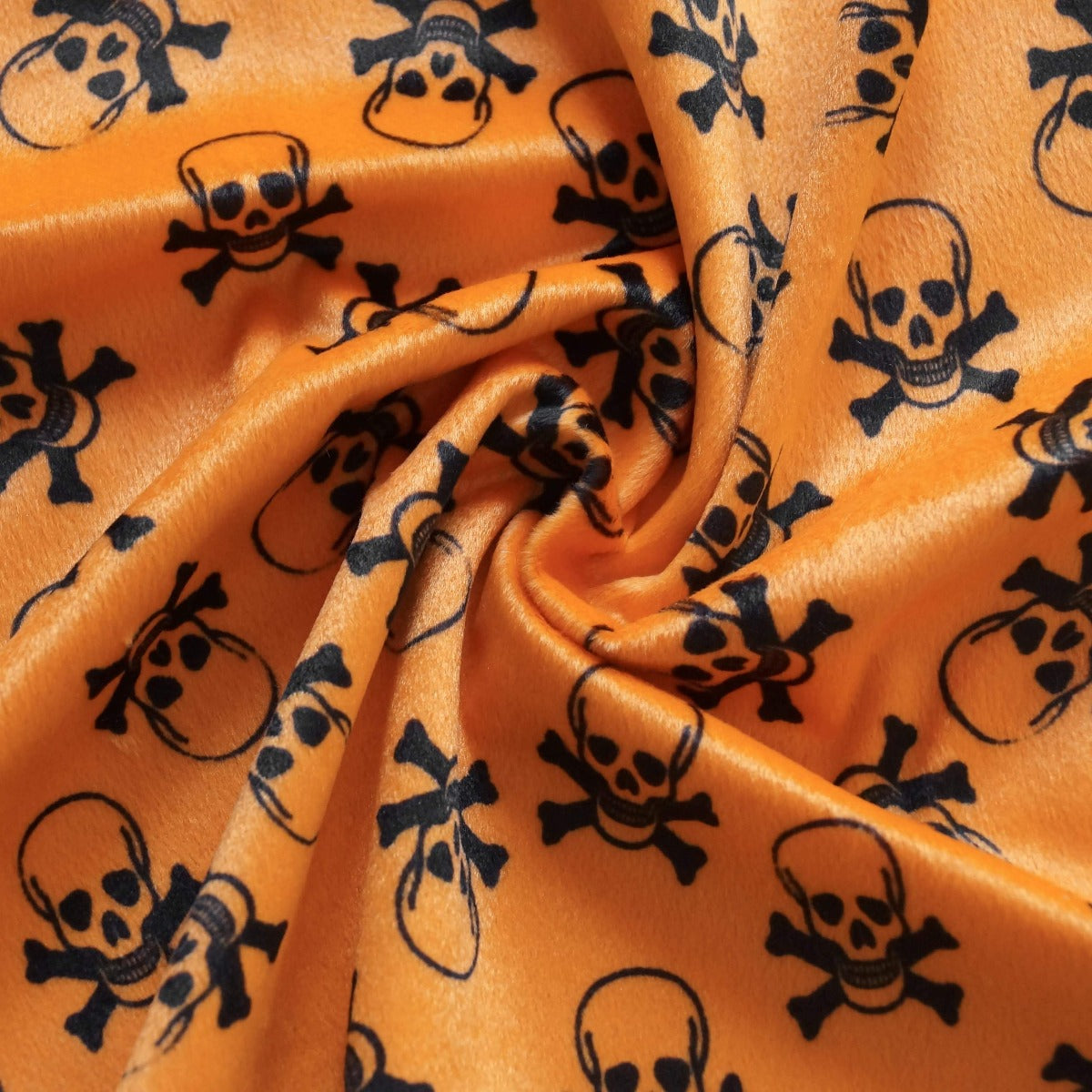 Faux Fur Skull Print Fabric 60" Wide
