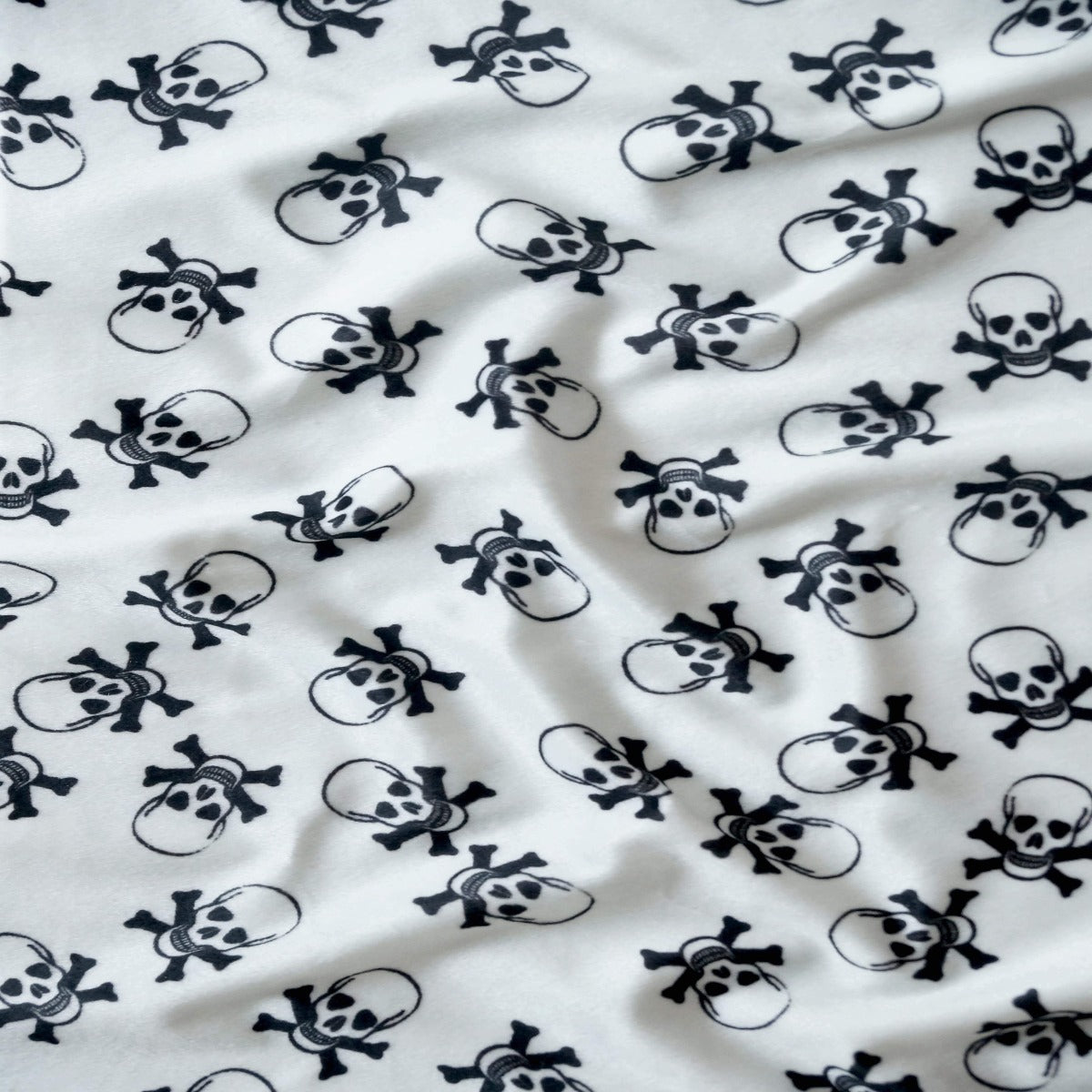 Faux Fur Skull Print Fabric 60" Wide