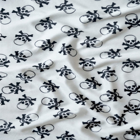 Faux Fur Skull Print Fabric 60" Wide
