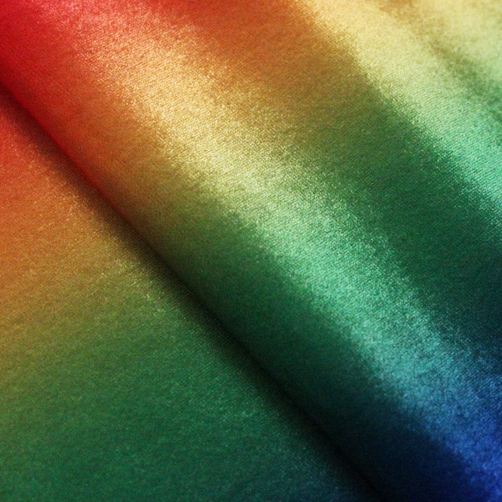 Skyline Polyester Spandex Fabric - Multi Rainbow Ombre, 58-60" Width (1 Yard)