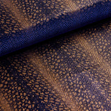 Venomous Foil Printed Stretch Velvet Fabric - Black And Gold Foil Print, 58/60" Cut Width, 50/52" Usable Width, 350 GSM (1 Yard)