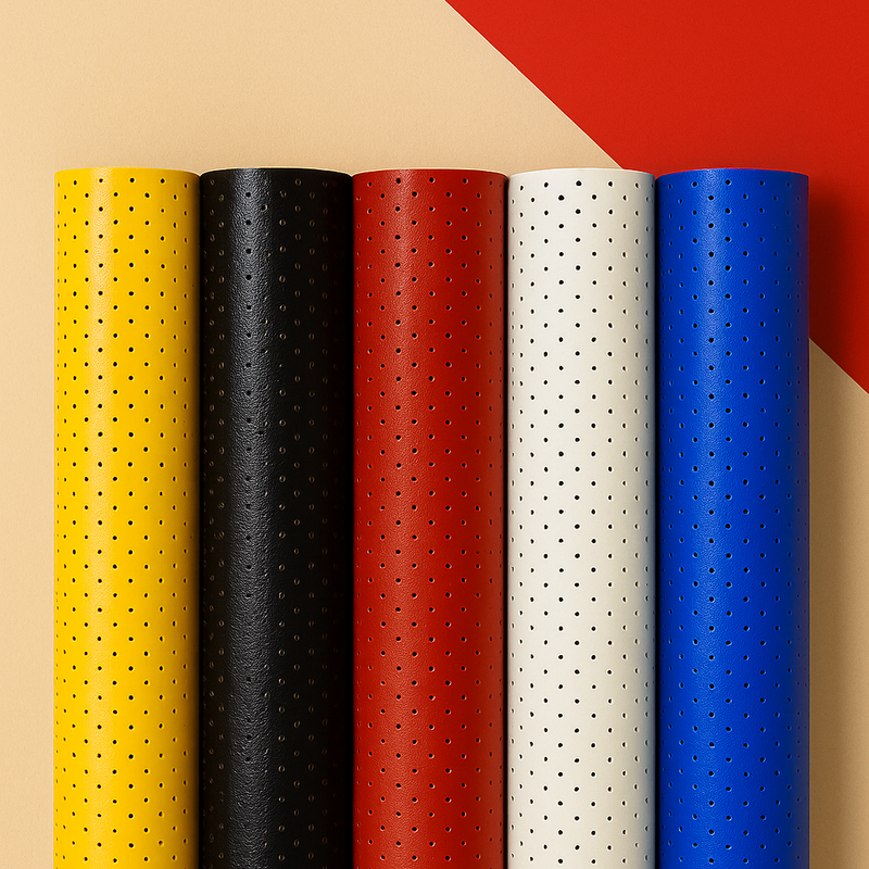 Vent Hole Vinyl Fabric - Red, Heat Transfer Vinyl, 20" Width (1 Foot)