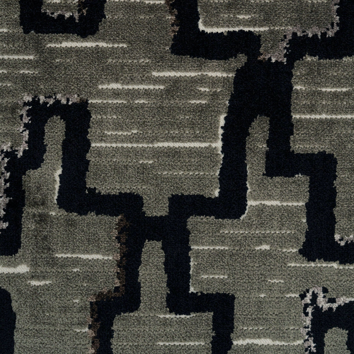 Cut Velvet Upholstery Fabric Venturo Geometric Pattern