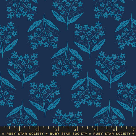 Quilting Cotton Verbena Dark Navy Florals Ruby Star Society