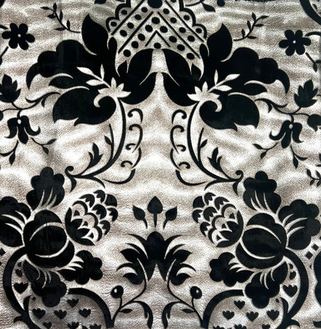 Velvet Fabric Verona Full Silk Printed Aluminium