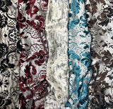 Velvet Fabric Verona Full Silk Printed Aluminium