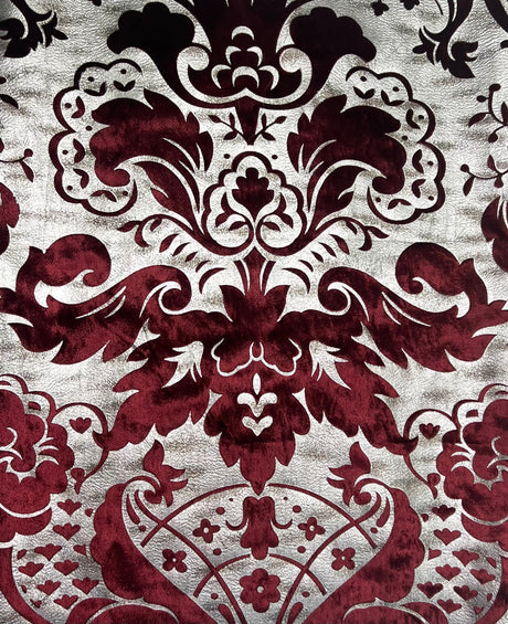 Velvet Fabric Verona Full Silk Printed Aluminium