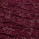Versailles Burn Out Stretch Velvet Fabric - Black, Burgundy, Emerald, Navy, 56/58" Width (1 Yard)