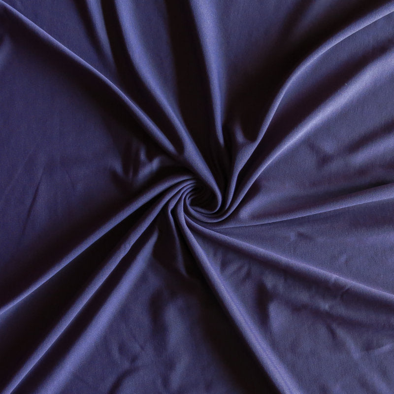 Athletic Dri-Fit Midweight Lycra Jersey Knit Fabric in Very Dark Purple