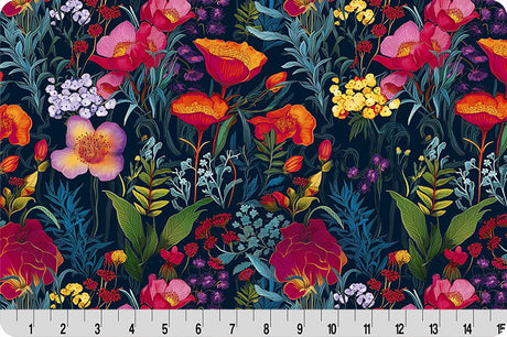 Cuddle Fabric Vibrant Whispering Blooms Secret Garden