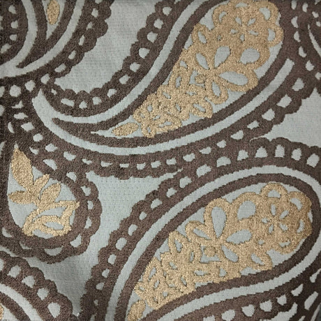 Cut Velvet Upholstery Fabric Victoria Bold Paisley
