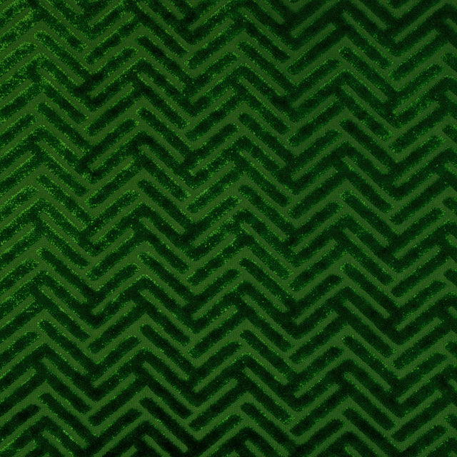 Burnout Velvet Upholstery Fabric Geometric Arrow Pattern
