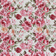 Poly Spandex Swimsuit Fabric Vintage Roses Pink