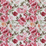 Poly Spandex Swimsuit Fabric Vintage Roses Pink
