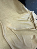 1 yarda de tela vintage de lino bicolor | textura de arpillera falsa | estilo lino 100% poliéster | ancho 58–60" | tonos neutros y tierra
