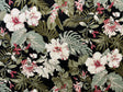 Vintage Tropical Garden Cotton Fabric - Tropical Garden Print, 56-58" Width (1 Yard)