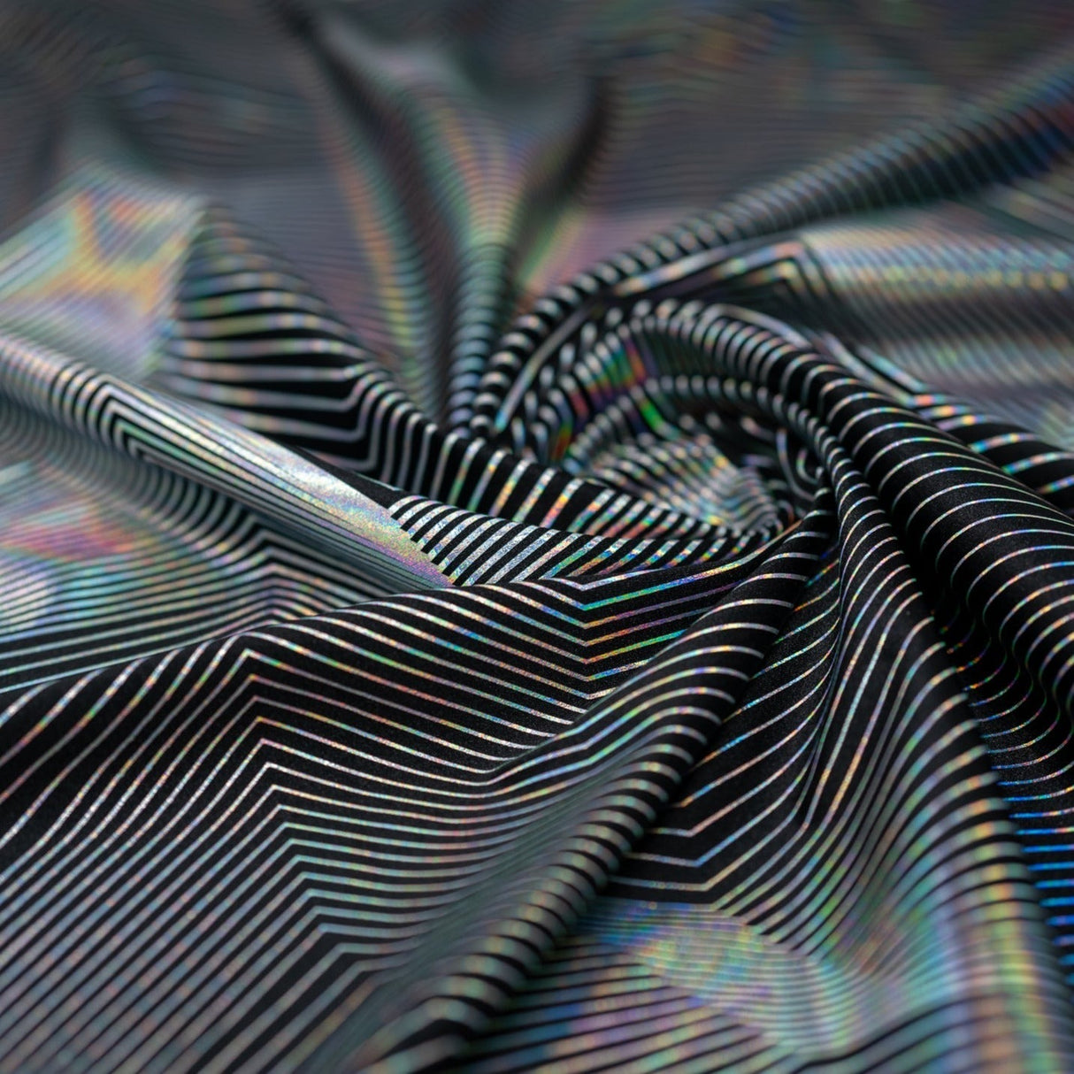 Vision Holographic Spandex Fabric - Silver Holo, 54" Width (1 Yard)