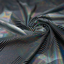 Vision Holographic Spandex Fabric - Black/Silver Holo, 54" Width (1 Yard)