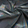 Holographic Spandex Fabric Black Silver