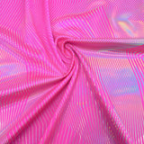 Holographic Spandex Fabric Black Silver