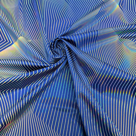 Vision Holographic Spandex Fabric - Black/Silver Holo, 54" Width (1 Yard)