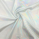 Vision Holographic Spandex Fabric - Silver Holo, 54" Width (1 Yard)