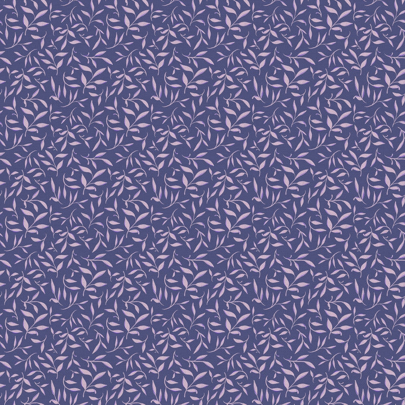Quilting Cotton Visions Vines on Purple Paintbrush Studio
