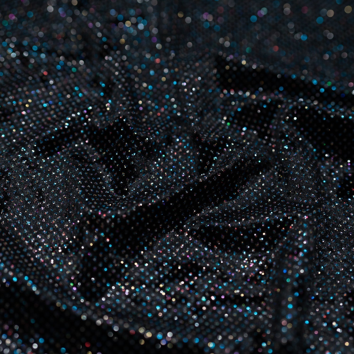 Vivian Glitter Printed Stretch Velvet Fabric - Black/Copper, Black/Olive, Black/Green, Black/Pink, Black/Blue Multicolored, Black/Multicolored, Black/Fuchsia Multicolored, 58/60" Width (1 Yard)