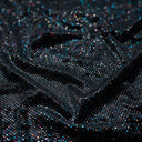 Vivian Glitter Printed Stretch Velvet Fabric - Black/Copper, Black/Olive, Black/Green, Black/Pink, Black/Blue Multicolored, Black/Multicolored, Black/Fuchsia Multicolored, 58/60" Width (1 Yard)