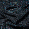 Glitter Printed Stretch Velvet Black Fabric