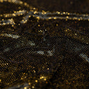 Glitter Printed Stretch Velvet Black Fabric