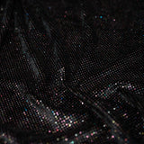 Vivian Glitter Printed Stretch Velvet Fabric - Black/Copper, Black/Olive, Black/Green, Black/Pink, Black/Blue Multicolored, Black/Multicolored, Black/Fuchsia Multicolored, 58/60" Width (1 Yard)