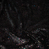 Vivian Glitter Printed Stretch Velvet Fabric - Black/Copper, Black/Olive, Black/Green, Black/Pink, Black/Blue Multicolored, Black/Multicolored, Black/Fuchsia Multicolored, 58/60" Width (1 Yard)