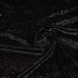 Vivian Glitter Printed Stretch Velvet Fabric - Black/Copper, Black/Olive, Black/Green, Black/Pink, Black/Blue Multicolored, Black/Multicolored, Black/Fuchsia Multicolored, 58/60" Width (1 Yard)