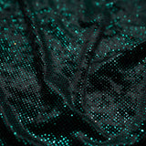 Vivian Glitter Printed Stretch Velvet Fabric - Black/Copper, Black/Olive, Black/Green, Black/Pink, Black/Blue Multicolored, Black/Multicolored, Black/Fuchsia Multicolored, 58/60" Width (1 Yard)