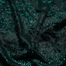 Glitter Printed Stretch Velvet Black Fabric