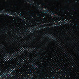 Vivian Glitter Printed Stretch Velvet Fabric - Black/Copper, Black/Olive, Black/Green, Black/Pink, Black/Blue Multicolored, Black/Multicolored, Black/Fuchsia Multicolored, 58/60" Width (1 Yard)