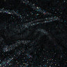 Glitter Printed Stretch Velvet Black Fabric