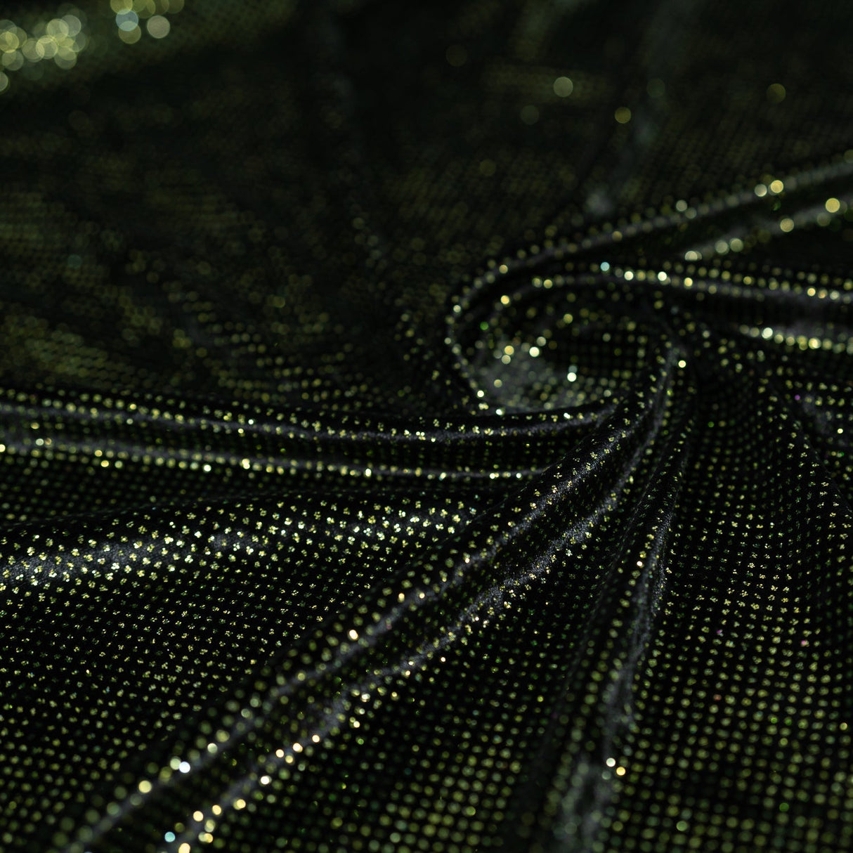 Vivian Glitter Printed Stretch Velvet Fabric - Black/Copper, Black/Olive, Black/Green, Black/Pink, Black/Blue Multicolored, Black/Multicolored, Black/Fuchsia Multicolored, 58/60" Width (1 Yard)