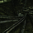 Glitter Printed Stretch Velvet Black Fabric