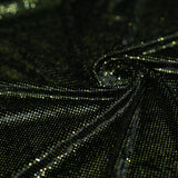 Glitter Printed Stretch Velvet Black Fabric
